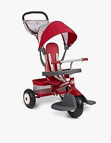 Radio Flyer Tricycle - Radio Flyer Ultimate All-Terrain Stroll 'N Trike, Kids and Toddler Tricycle, Red Toddler Bike, for Ages 9 Months - 5 Years
