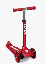 Radio Flyer Tricycle - Flyer Glider Jr., Radio Flyer Lean to Steer Toddler Scooter, Red, for Kids Ages 2-5 Years