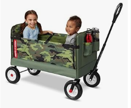 Radio Flyer Tricycle - Radio Flyer 3-in-1 Camo Folding Wagon for Kids, Garden, & Cargo, Green