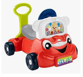 Fisher-Price Tricycle - Fisher-Price Laugh & Learn 3-In-1 Smart Car, Baby Walker & Toddler Ride-On Toy with Smart Stages Learning Content for Ages 9+ Months