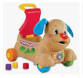 Fisher-Price Tricycle - Fisher-Price Baby & Toddler Toy Laugh & Learn Stride-to-Ride Puppy Walker & Ride-On with Music Lights & Blocks for Infants Ages