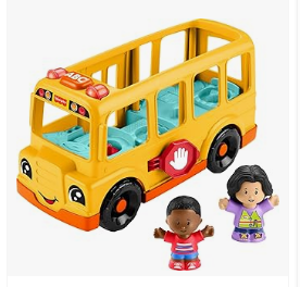 Fisher-Price Tricycle - Fisher-Price Little People Toddler Toy School Bus Musical Push-Along Vehicle with 2 Figures for Pretend Play Ages 1+ Years