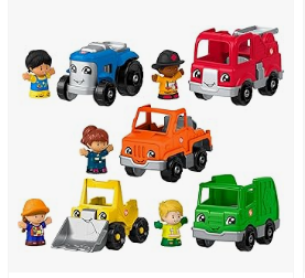 Fisher-Price Tricycle - Fisher-Price Little People Toddler Playset Activity Vehicles Set with 10 Toys for Preschool Pretend Play Kids Ages 1+ Years