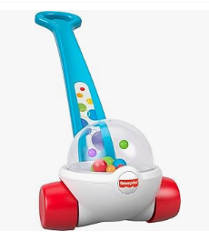 Fisher-Price Tricycle - Fisher-Price Baby & Toddler Toy Corn Popper Blue Push-Along with Ball-Popping Action for Infants Ages 1+ Years, 2-Piece Assembly