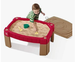 Step2 Water Table - Step2 Indoor-Outdoor Toys - Step2 Naturally Playful Sand Table, Kids Sand Activity Sensory Table, 5 Piece Accessory Kit, Toddler Summer Outdoor Toys, 2+ Year