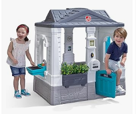 Step2 Water Table - Step2 Indoor-Outdoor Toys - Step2 Neat & Tidy Cottage Kids Playhouse, Indoor/Outdoor Playset, Interactive Play with Sounds, Made of Durable Plastic