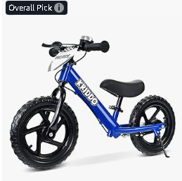 KRIDDO Balance Bike - KRIDDO Pro Toddler Balance Bike 2+ Year Old with Hand Brake and Kickstand, 12 Inch Push Bicycle, Gift Bike for 2-5 Boys Girls