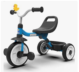 KRIDDO Balance Bike - KRIDDO Kids Tricycle for 18 Months to 3 Years, Foldable Toddler Tricycle with Storage Basket, Kids Trike for 2 Years