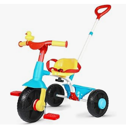 KRIDDO Balance Bike - KRIDDO2 in 1 Kids Tricycles Age 18 Month to 3 Years, Gift Toddler Tricycles for 2-3 Year Olds, Trikes for Toddlers with Push Handle