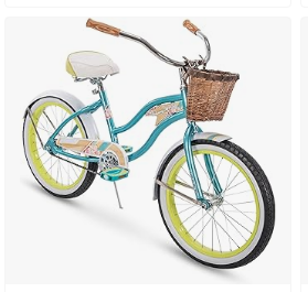 Huffy Bikes - Huffy Panama Jack Girl's Beach Cruiser Bike, Pool Blue, 20 inch