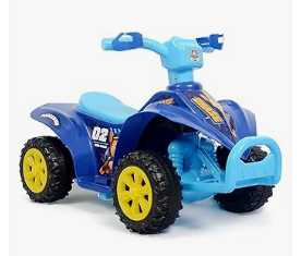 Paw Patrol Toys - Paw Patrol Ride on Toys, Kids Bike & Tricycles, and Scooters - Paw Patrol Chase 6V Quad for Kids - Powerful and Safe Ride-On Toy with Rechargeable Battery, Forward and Reverse Driving