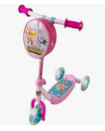 Paw Patrol Toys - Paw Patrol Ride on Toys, Kids Bike & Tricycles, and Scooters - Play Wheels PAW Patrol Skye 3-Wheel Kids Leaning Scooter with Accessory Pouch, Pink