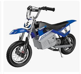 Razor Bike - Razor Brand Kids Trike, Bike and Scooters - Razor MX350 Dirt Rocket Electric Motocross Off-Road Bike for Age 13+, Up to 30 Minutes Continuous Ride Time, 12" Air-Filled Tires