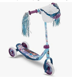 Disney Frozen Bike, Tricycle & Scooter - Huffy Disney and Marvel Toddler Kids 3-Wheel Scooters, Multiple Color Options, Ages 3+ Years Old, Durable Steel Frame, Portable,