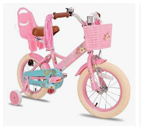 JOYSTAR Kids Bike - JOYSTAR Little Daisy Kids Bike for Girls Boys Ages 2-7 Years, 12 14 16 Inch Girls Bikes with Doll Bike Seat & Streamers