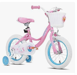 JOYSTAR Kids Bike - JOYSTAR Fairy Girls Bike for Toddlers and Kids Ages 2-8 Years Old, 12 14 16 18 Inch Kids Bike with Training Wheels, Handbrake and Basket
