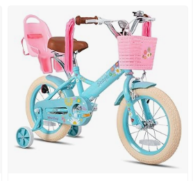 JOYSTAR Kids Bike - JOYSTAR Kids Bike for 2-7 Years Girls Boys w/o Dual Handbrake 12 14 16 Inch Princess Girls Bike with Training Wheels Doll Seat