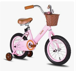 JOYSTAR Kids Bike - JOYSTAR Vintage Kids Bike with Training Wheels & Basket, 12 14 16 20 24 Inch Girls Bike for 2-14 Years Old, Multiple Colors