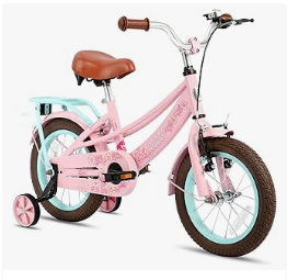 JOYSTAR Kids Bike - JOYSTAR Girls Bike for Toddlers and Kids Age 3-10 Years, 14 16 18 Inch Kids Bike with Training Wheels and Handbrakes