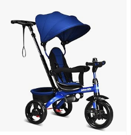 INFANS Baby Stroller & Walker, Tricycle & Bike, Kids Ride on Car - INFANS Kids Tricycle, 6 in 1 Stroll Trike with Adjustable Push Handle, Removable Canopy, Retractable Foot Plate, Lockable