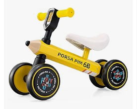 INFANS Baby Stroller & Walker, Tricycle & Bike, Kids Ride on Car - INFANS Baby Balance Bike, Toddler Ride On Bicycle for 1 2 3 Year Old, Kids No Pedal Sliding Toy with Silent Wheels