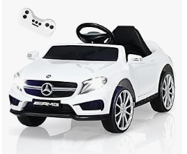 INFANS Baby Stroller & Walker, Tricycle & Bike, Kids Ride on Car - INFANS 12V Electric Kids Ride On Car, Licensed Mercedes Benz GLA45 Toy Car with Remote Control, MP3 Plug, USB