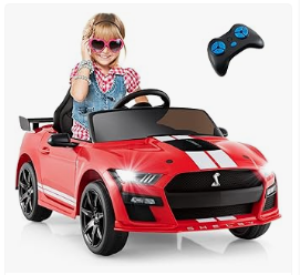 INFANS Baby Stroller & Walker, Tricycle & Bike, Kids Ride on Car - Licensed Ford Mustang GT500 Ride on Car for Kids by INFANS, Battery Powered Electric Vehicle with Remote Control, Headlight