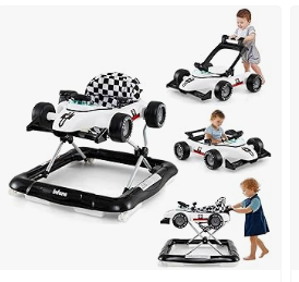 INFANS Baby Stroller & Walker, Tricycle & Bike, Kids Ride on Car - INFANS 4 in 1 Baby Walker, Foldable Toddler Activity Center with Adjustable Height