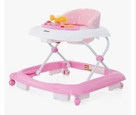 INFANS Baby Stroller & Walker, Tricycle & Bike, Kids Ride on Car - INFANS Foldable Baby Walker, 3 in 1 Toddler Walker Leaning-Seated Walk-Behind with