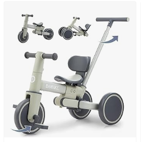BOBIKE - Kids Balance Bike & Trike and kids Electric Vehicle - Bobike, 5-in-1 Tricycle for Toddlers 18 Months to 5 Years Old, Toddler Bike, Kids Tricycle with Push Handle and Backrest