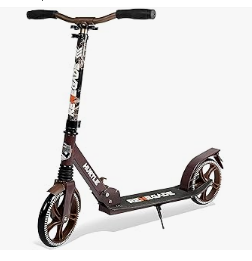 Hurtle - Hurtle Bike & Trike and Kids Scooter - Hurtle Renegade Kick Scooter for Kids, Teenagers & Adults - 2-Wheel Folding Scooter with Adjustable T-Bar Handlebar - Alloy Anti-Slip