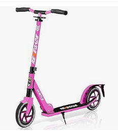 Hurtle - Hurtle Bike & Trike and Kids Scooter - Hurtle Teenager Kick Scooter - 2 Wheel With Adjustable T-Bar Handlebar - Folding Adult With Alloy Anti-Slip Deck - 8" Smooth Gliding