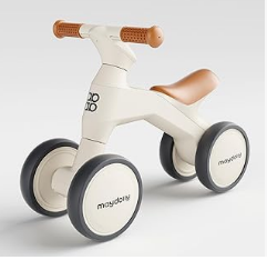 Maydolly Baby Balance Bike and Baby Bassinet - Maydolly Baby Balance Bike, Toddler Balance Bike for 1 Year Old Boys Girls, 4 Wheels Toddler Bike, First Birthday Gifts for 10-36 Month