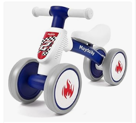 Maydolly Baby Balance Bike and Baby Bassinet - Baby Banlance Bike for 1 Year Old Boys Girls Cute 10-24 Months Kids Toy First Birthday Gift No Pedal Toddler 4 Wheels Balance bike