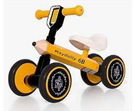 Maydolly Baby Balance Bike and Baby Bassinet - Maydolly Baby Balance Bike Bicycle Toys for 1 Year Old Boys Girls 10-24 Months Toddler, 4 Wheels Toddler First Birthday Gifts