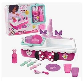 Minnie Mouse Bike & Trike, and Toys - Minnie's Happy Helpers Magic Sink Set, Pretend Play Working Sink, Kids Toys for Ages 3 Up by Just Play