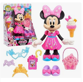 Minnie Mouse Bike & Trike, and Toys - Disney Junior Sweets & Treats Minnie Mouse, Interactive 10-Inch Doll with Lights, Sounds, and Accessories, Officially Licensed