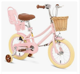 XJD Kids Bike & Trike, and Electric Car - XJD Girls Bike for 2-12 Years Old Toddlers and Kids, 12 14 16 20 Inch Kids Bike with Basket and Bell Training Wheels