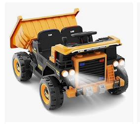 XJD Kids Bike & Trike, and Electric Car - XJD, 12V Ride On Dump Truck for Kids, 2 Seater Electric Car with Remote Control, Kids' Electric Dump Bed Power Ride on Construction