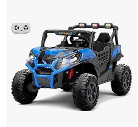 XJD Kids Bike & Trike, and Electric Car - XJD, 12V 2-Seater Ride-On Car for Kids, 2WD Off-Road UTV with 400W Motors, Bluetooth, LED Lights, 3 Speeds, and Remote control