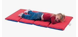 Children's Factory Bike & Trike, Helmet, Scooter & Toys - Children's Factory Angels 2" Thick Toddler Nap Mat, Red-Blue, 4 Section Waterproof Sleeping Mat for use in Preschools and Daycares
