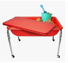 Children's Factory Bike & Trike, Helmet, Scooter & Toys - Children's Factory24" Large Sensory Table, Sandbox with Lid, Water Table for Kids, Red