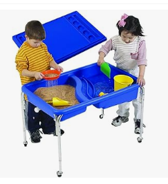 Children's Factory Bike & Trike, Helmet, Scooter & Toys - Children's Factory Neptune 24" Large Sensory Table, Sandbox with Lid, Water Table for Kids Blue