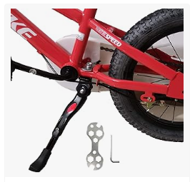 Baby Bike Accessories for Kids - VECKUSON Kickstand for Kids Bike, Bicycle Kickstands Center Mount for 16 18 20 22 Inch Bicycles Adjustable Aluminum