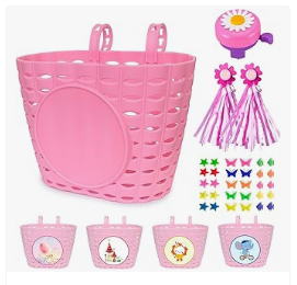Baby Bike Accessories for Kids - Girl Bike Basket Kid Bicycle Basket Bike Accessories for Girls
