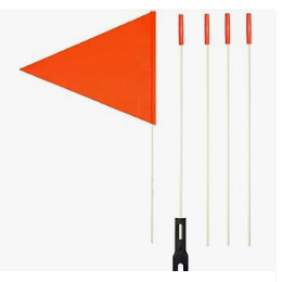 Baby Bike Accessories for Kids - Uelfbaby Upgraded Bike Flags with Pole, 6 ft High Visibility Orange Fags with heavy Duty Fiberglass Flag Pole, Safety flag