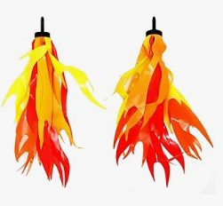 Baby Bike Accessories for Kids - Iconikal Bicycle Scooter Handlebar Flame Streamers, 10-Inch Kids Bike Streamers, Easy Install