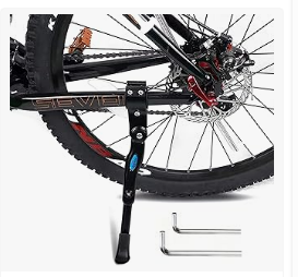 Baby Bike Accessories for Kids - Bike Kickstand Adjustable Rear Side Aluminum Alloy Bicycle Stand Fit for 16”18" 20" 22“Bike Kick Stand for Mountain Bike