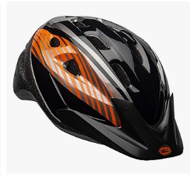 Kids Bike Helmet - Bell Richter Youth Helmet, Black & Orange Rooster, Model Number: 7073373