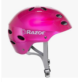 Kids Bike Helmet - Razor V-12 Multi-Sport Helmet - CPSC Approved Kid’s Helmet with Adjustable Strap - Lightweight Kid’s Bike Helmet with Foam
